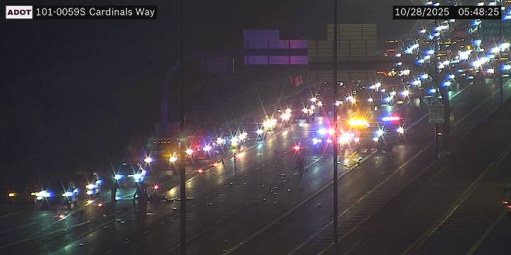 Nail spill due to crash partially closes Loop 101 in Glendale