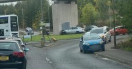 Midlothian driver smashes into bridge support pillar after coming off roundabout