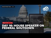 LIVE: House Speaker Mike Johnson holds shutdown briefing as talks stall