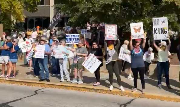 No Kings protest draws massive crowd in Evansville