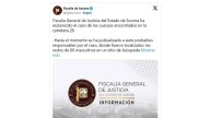 Capturan a 5 personas por caso de los 60 cuerpos localizados en Hermosillo, Sonora; dos más siguen prófugos