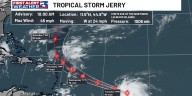 Tropical Storm Jerry forms in the central tropical Atlantic