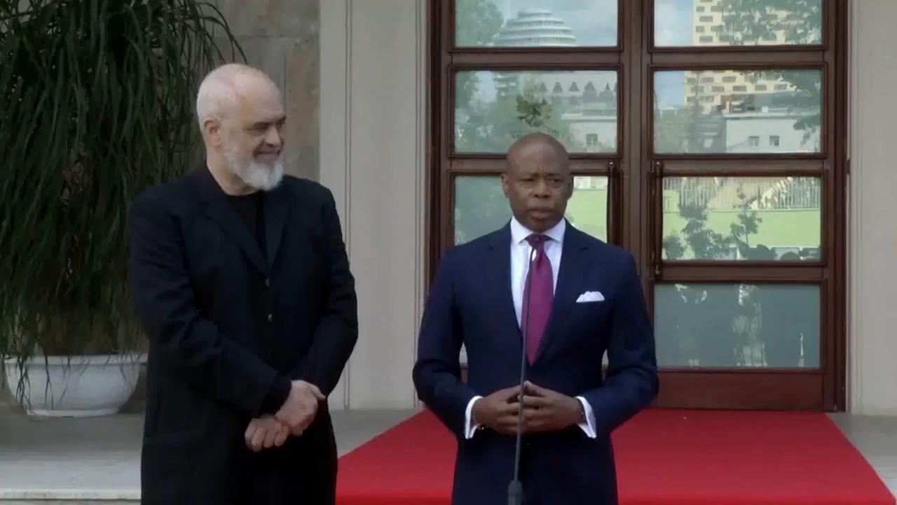 NYC mayor Eric Adams visits Albania to strengthen ties, explore future collaboration