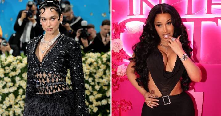 Dua Lipa & Cardi B Turn Heads in Daring Sheer Dresses