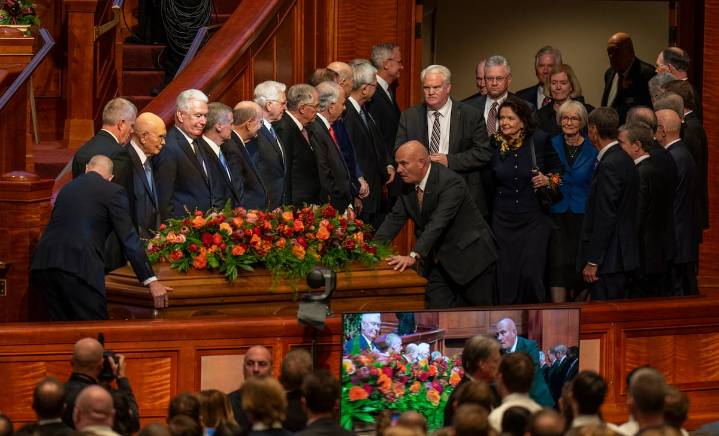 LDS leaders, family pay tribute to Russell M. Nelson at late president's funeral