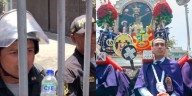 Procesión del Señor de los Milagros: Policía restringe el acceso a la Plaza Mayor por advertencia de “feministas” y presencia de José Jerí