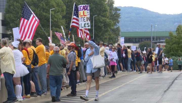 Thousands gather for 'No Kings' protests in in Huntsville