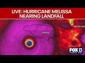 Hurricane Melissa approaching Jamaica