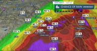 Another day of showers before cool and breezy conditions settle in