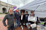 Anti-Trump encampment returns to Union Station after permit reinstated