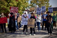 Over 100 protest ICE surveillance plans at Williston intelligence hub