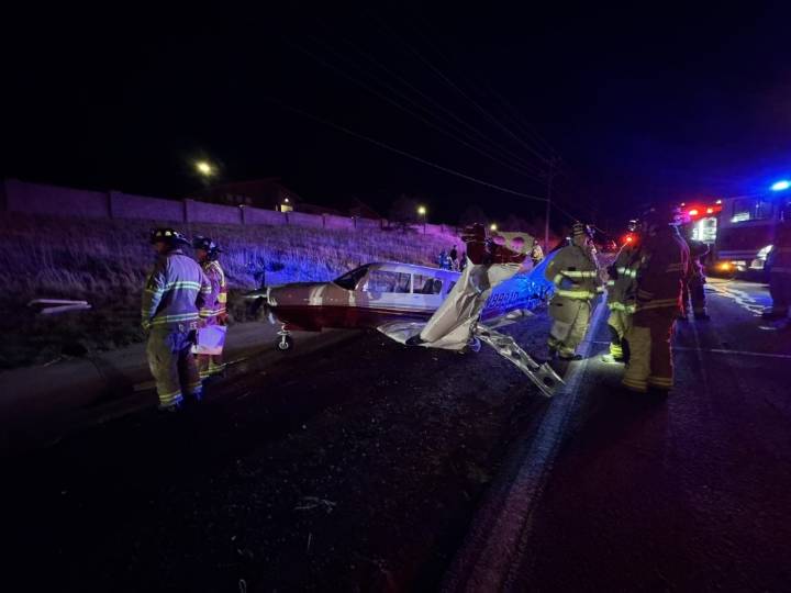 Small plane crash-lands on Colorado Springs road