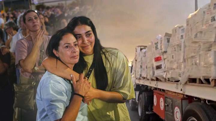 Desperately needed aid enters Gaza as hostage release draws close