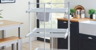 Dunelm's 'cheap to run' three-tier heated clothes airer now 20% off in autumn sale