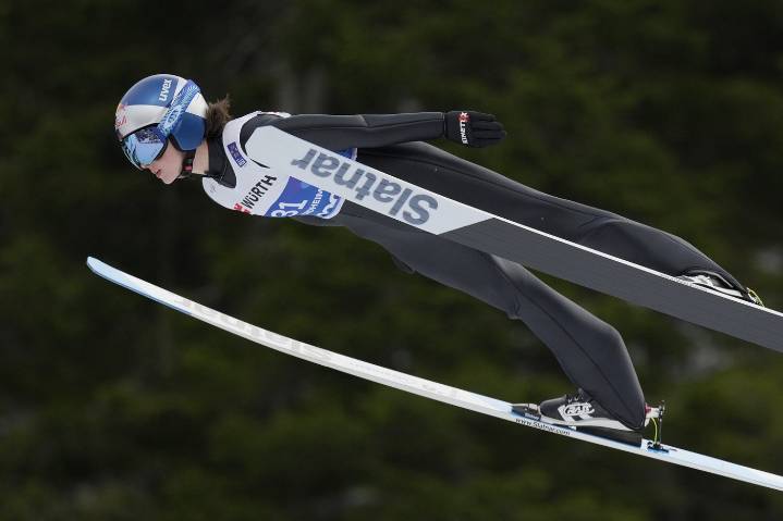 World champion ski jumper Alex Loutitt puts in the work to return to her sport