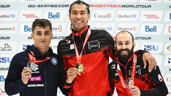 Dandjinou and Dubois open short track season with 500m gold and bronze medals in Montreal