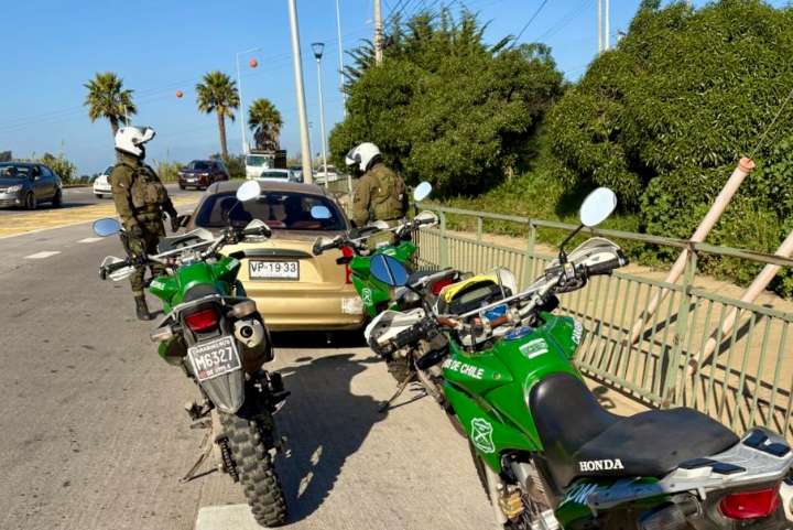 «Ronda Impacto» de Carabineros termina con cuatro detenidos en Concón y Quintero