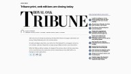 Royal Oak Tribune, The Voice cease operations