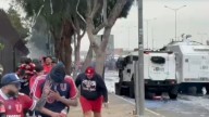 Salida de la U rumbo al estadio para enfrentar a Lanús terminó en desórdenes