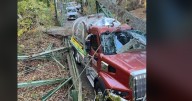 Small bridge collapses after septic truck drives over it in Baltimore County