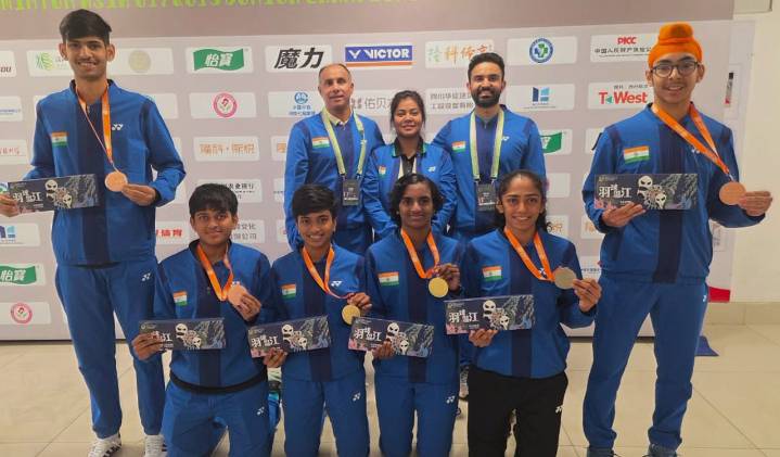 India shines with two golds at Badminton Asia Under