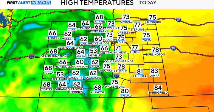 Cloudy and cooler across Colorado Friday before rain and flood watches this weekend