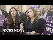 Watch: Democrats storm Speaker Johnson's office over Rep.