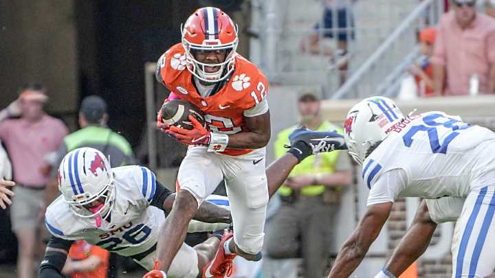 Bryant Wesco Jr out of hospital after injury but Clemson WR's season over