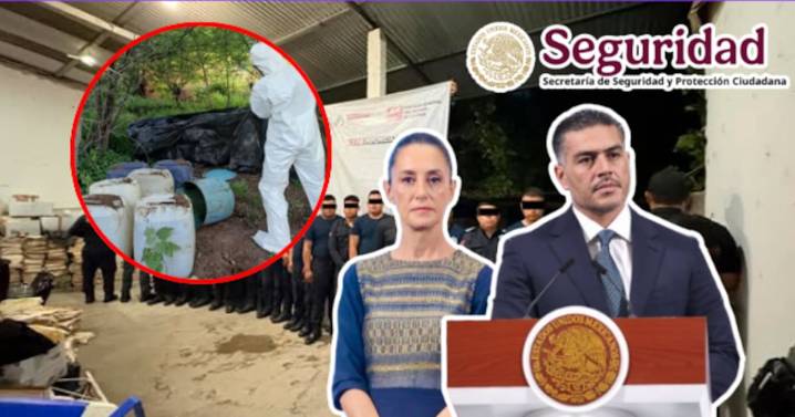 Más de 34,000 detenidos y 1,500 narcolaboratorios destruidos en el primer año de gobierno de Claudia Sheinbaum según Harfuch