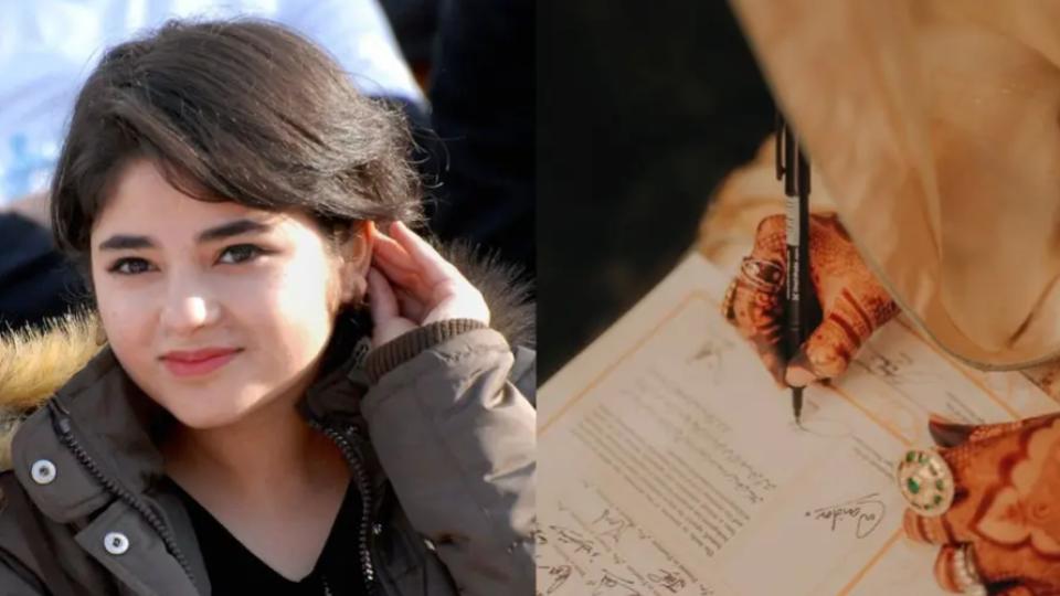 Dangal actress Zaira Wasim shares first photos after nikah 'Qubool hai'