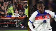'That looked horrible' - Lioness Michelle Agyemang stretchered off after five minutes of treatment