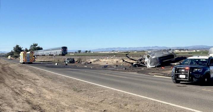 4 injured, 3,600 gallons of fuel spilled in truck vs. Amtrak train crash near Lompoc