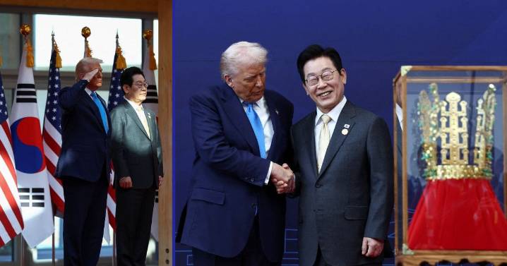 Donald Trump es recibido con la corona dorada de la “Gran Orden de Mugunghwa” en Corea del Sur, la máxima condecoración nunca antes recibida por un presidente de Estados Unidos