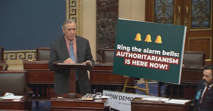 Sen. Jeff Merkley delivers marathon 22-hour Senate speech to protest Trump