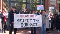 Brown students, faculty stage protest to Trump 'Academic Excellence' compact