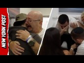 Israeli Hostages Freed: Father Stands from Wheelchair to Embrace Bar Kuperstein