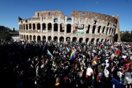 ‘Free Palestine’ Chants Echo In Rome as Protests Continue Across Italy