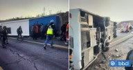 Bus que transportaba a trabajadores de El Teniente volcó en Ruta Colón