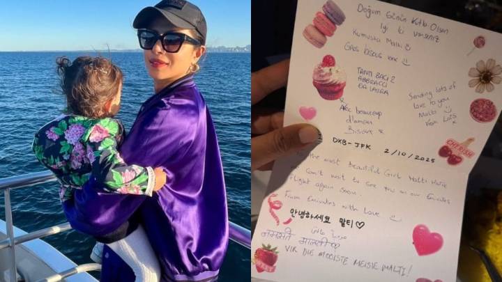 Priyanka Chopra Receives Handmade Gift For Malti Marie On Flight To The US