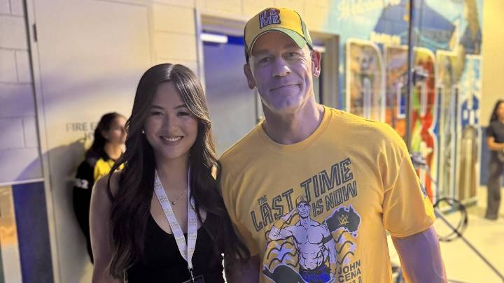 Perth woman Steph Gan gets backstage photo with WWE megastar John Cena at Crown Jewel
