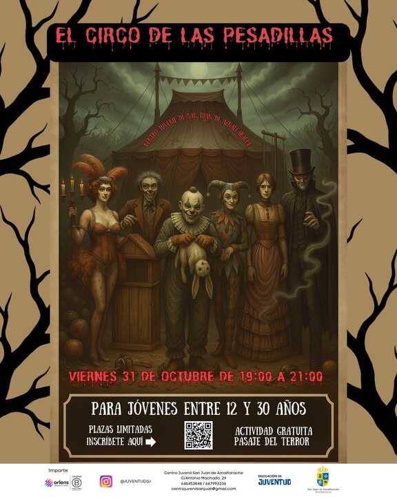 El Centro Juvenil de San Juan se transforma en “El circo de las pesadillas” para celebrar Halloween