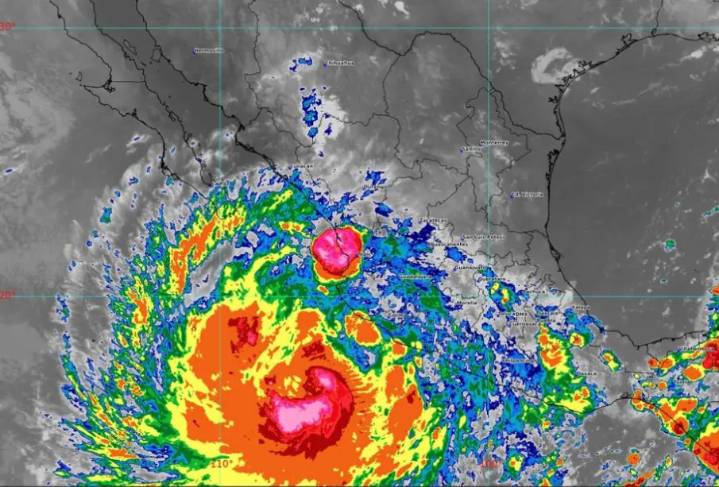 Por Huracán Priscilla, emiten alerta de lluvias para a Baja California Sur