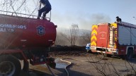 Intenso operativo por incendio en cercanías del Aeropuerto