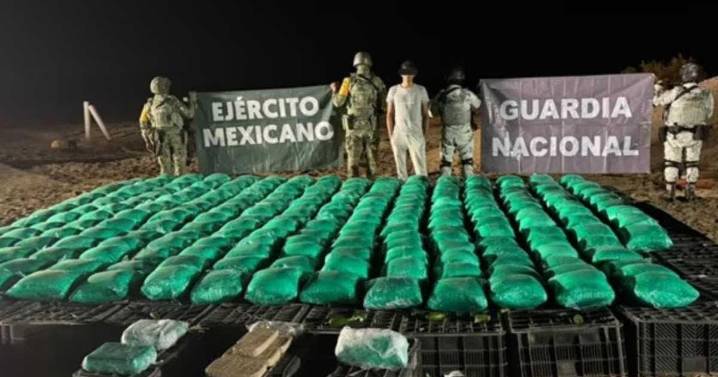 Aseguran en Sonora más de una tonelada de metanfetamina oculta en tractocamión