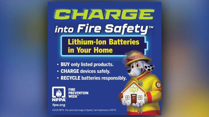 Lithium ion batteries at center of Fire Prevention Week
