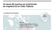 [Infografía] Al menos 60 muertos en el centro de Filipinas por terremoto de magnitud 6,9