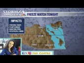 A Freeze Watch is in effect for areas east of Tucson