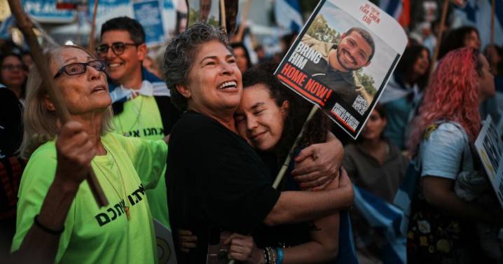 Israel says Hamas hands over the first seven hostages to the Red Cross as part of the Gaza ceasefire