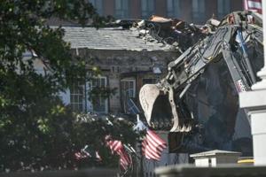 ‘Music to my ears’: Trump brushes off critics of White House demolition