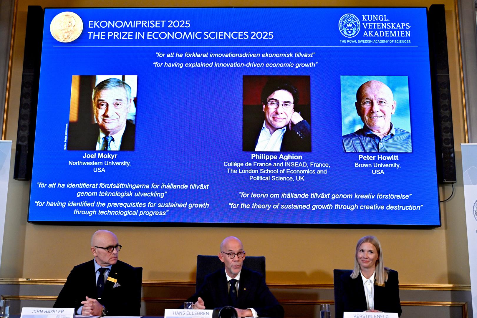 Nobel economics prize goes to 3 researchers for explaining innovation